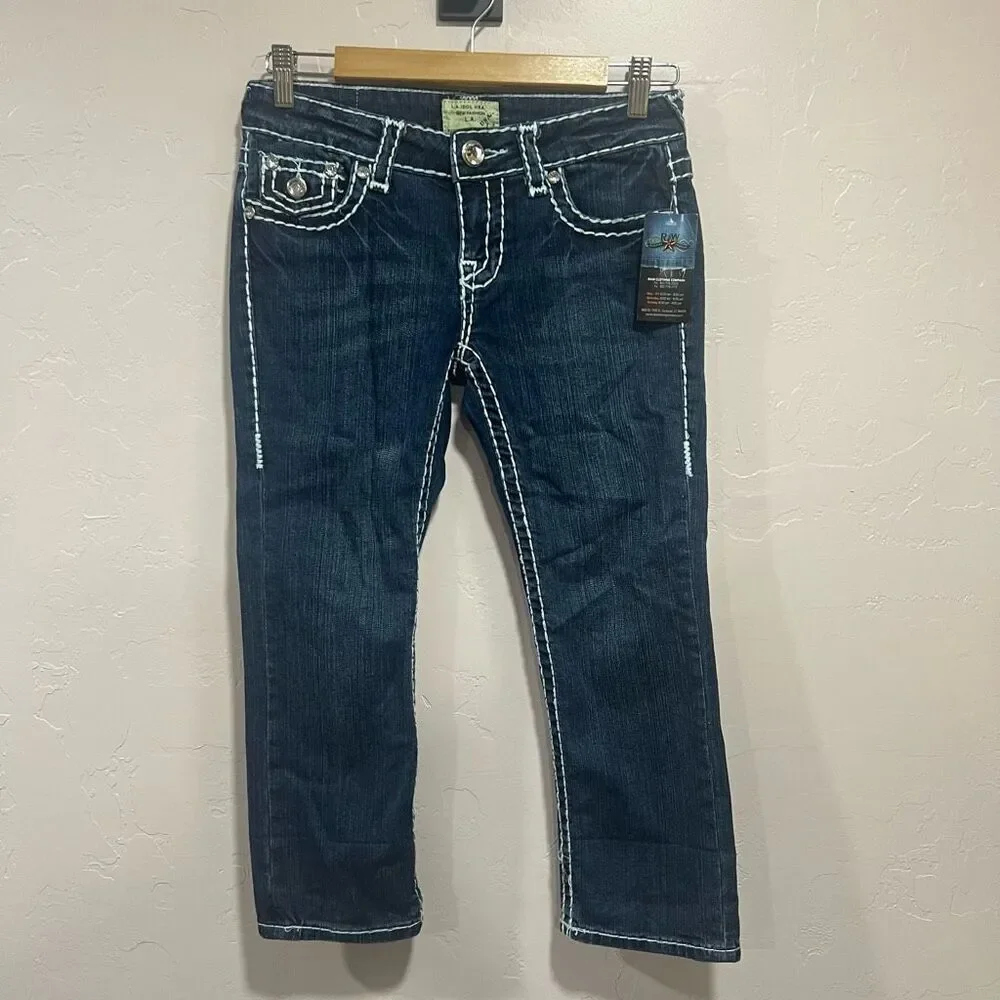 L.A. Idol dark wash denim capri pants SIZE 3